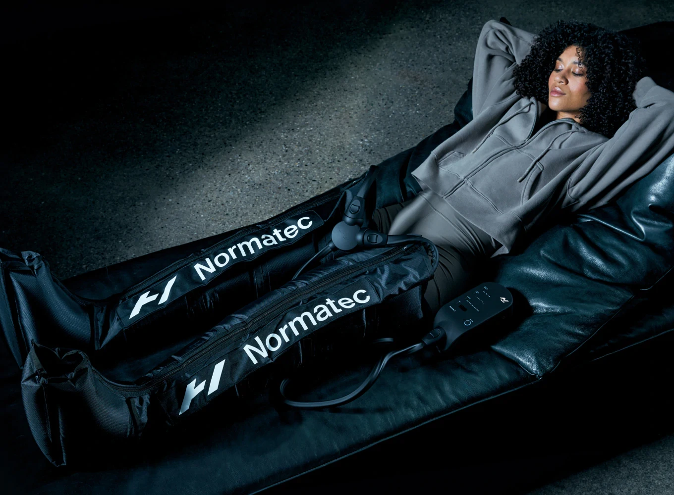 Normatec 3 recovery boots available for lease from Form Supply Co
